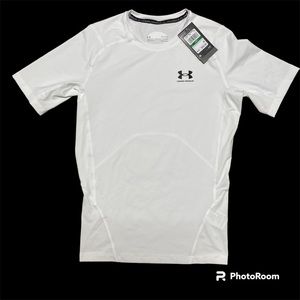 Under Armour HeatGear, White Compression Shirt; Men’s Large; NWT